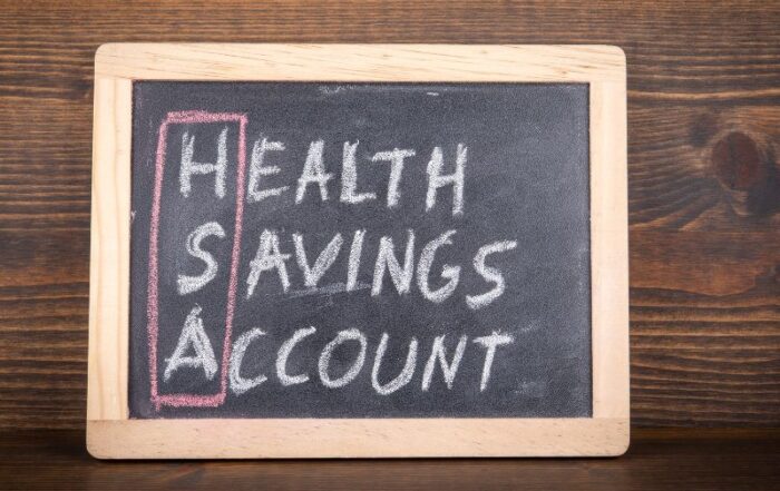 Health Savings Account on a Chalkboard